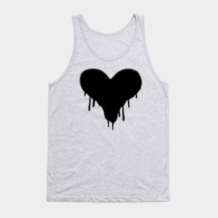 Dripping Black Heart Tank Top